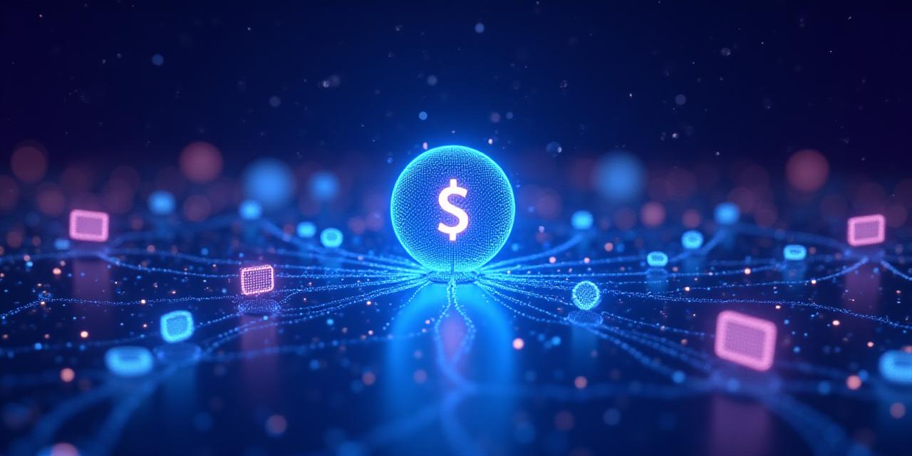 データマネタイズの全体像を示す未来的なコンセプトビジュアル